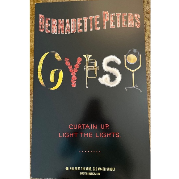 Gypsy Bernadette Peters Schubert Theater NYC Broadway poster 22" x 14"